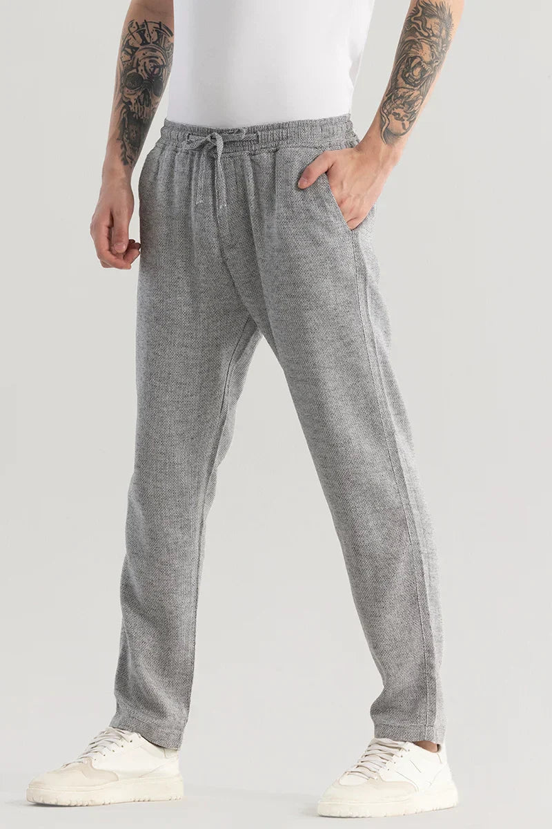 Comfylex Coin Grey Linen Blend Trouser