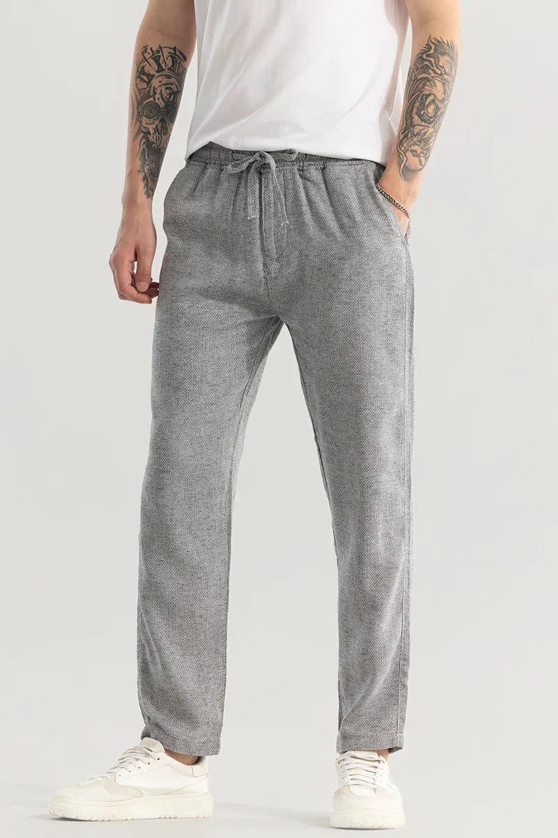 Comfylex Coin Grey Linen Blend Trouser