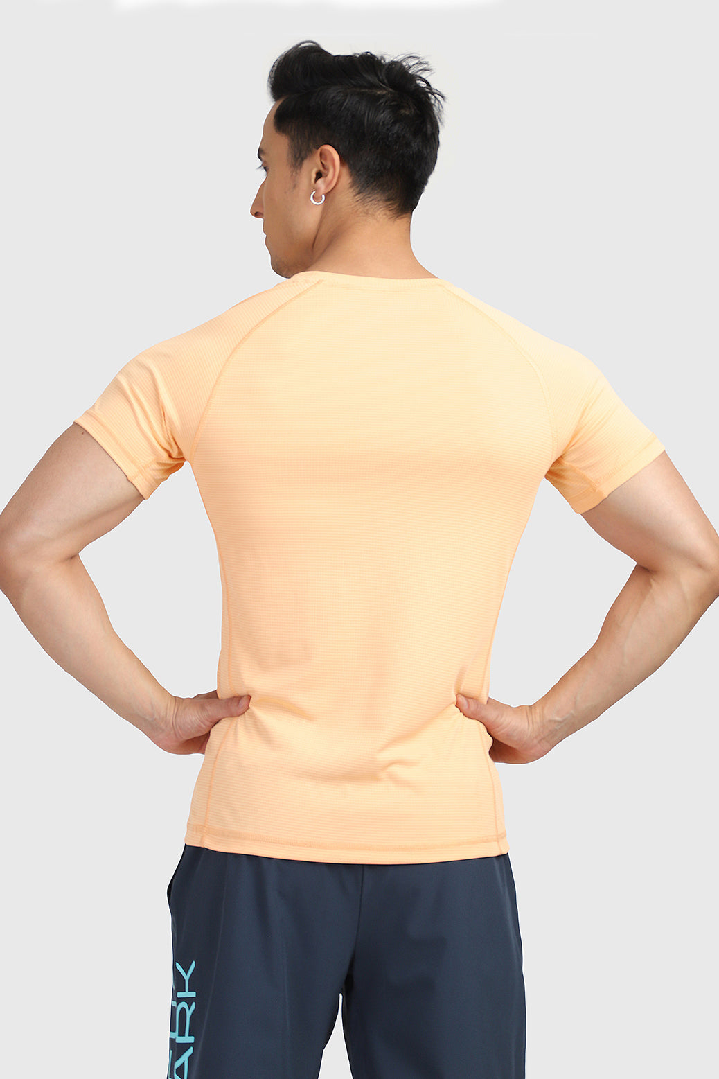 Checks T-shirt Peach