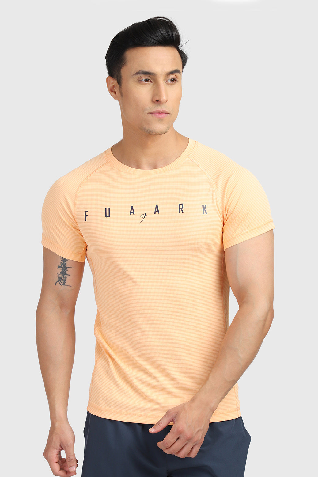 Checks T-shirt Peach