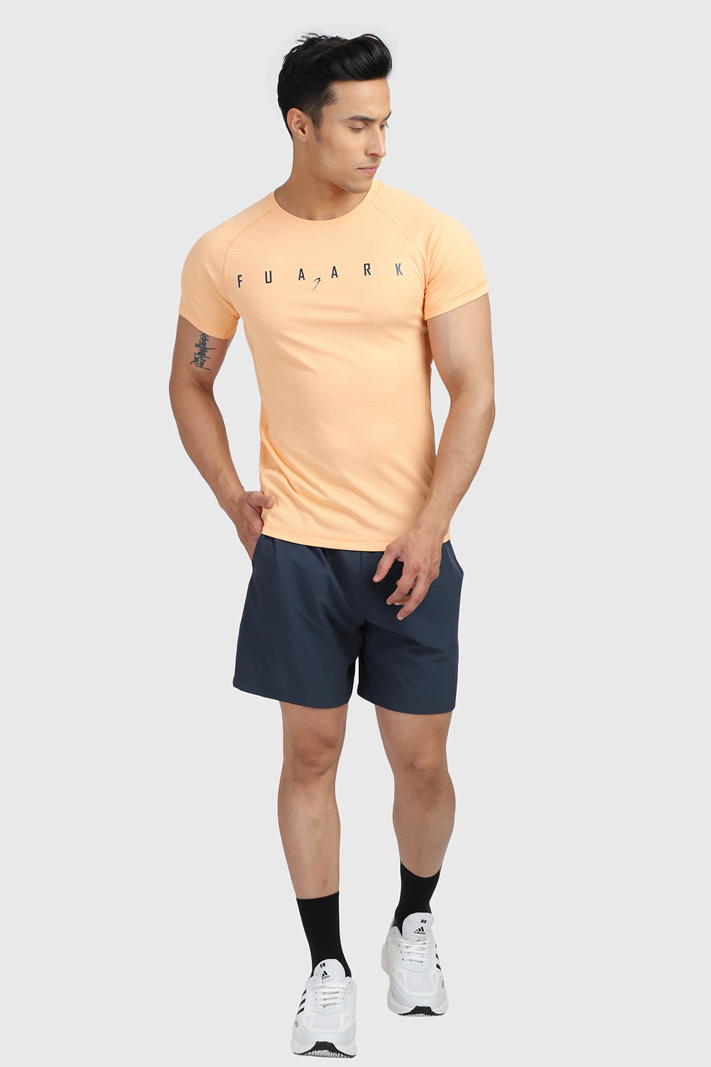 Checks T-shirt Peach