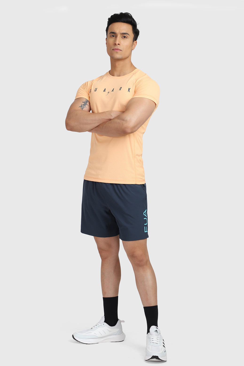 Checks T-shirt Peach