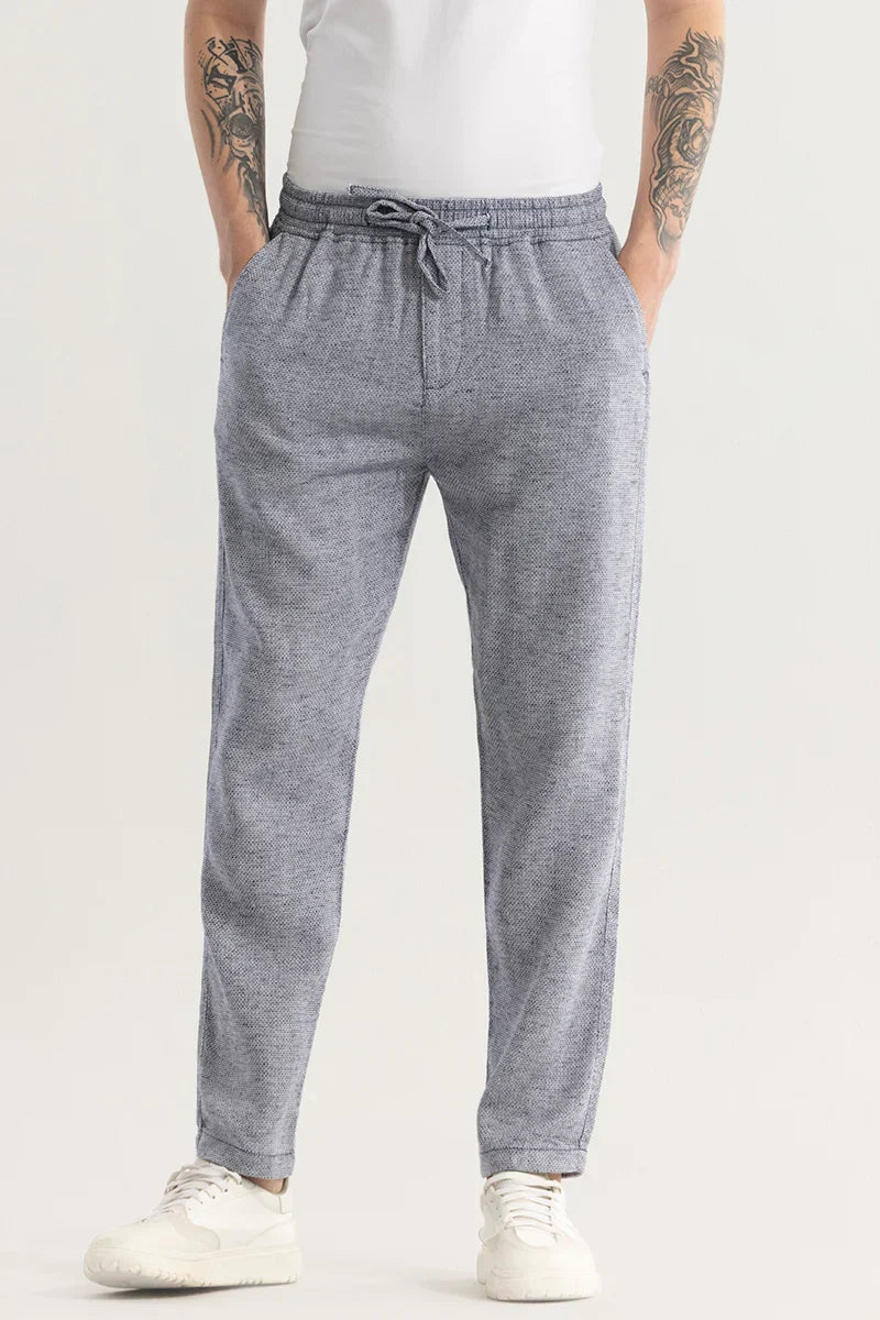Comfylex Ash Grey Linen Blend Trouser