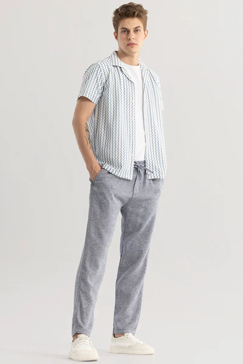 Comfylex Ash Grey Linen Blend Trouser