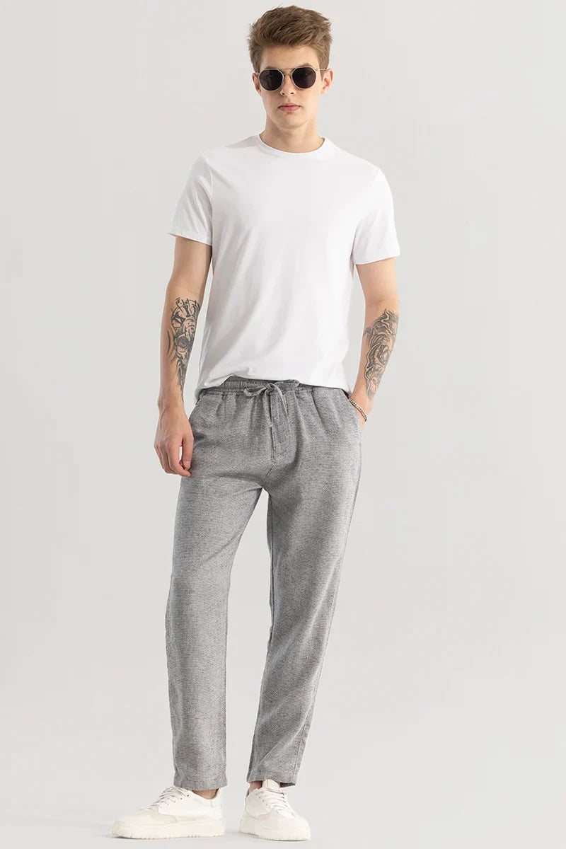 Comfylex Coin Grey Linen Blend Trouser