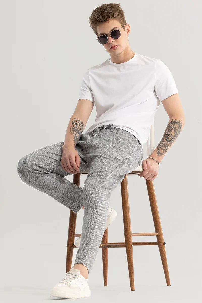 Comfylex Coin Grey Linen Blend Trouser