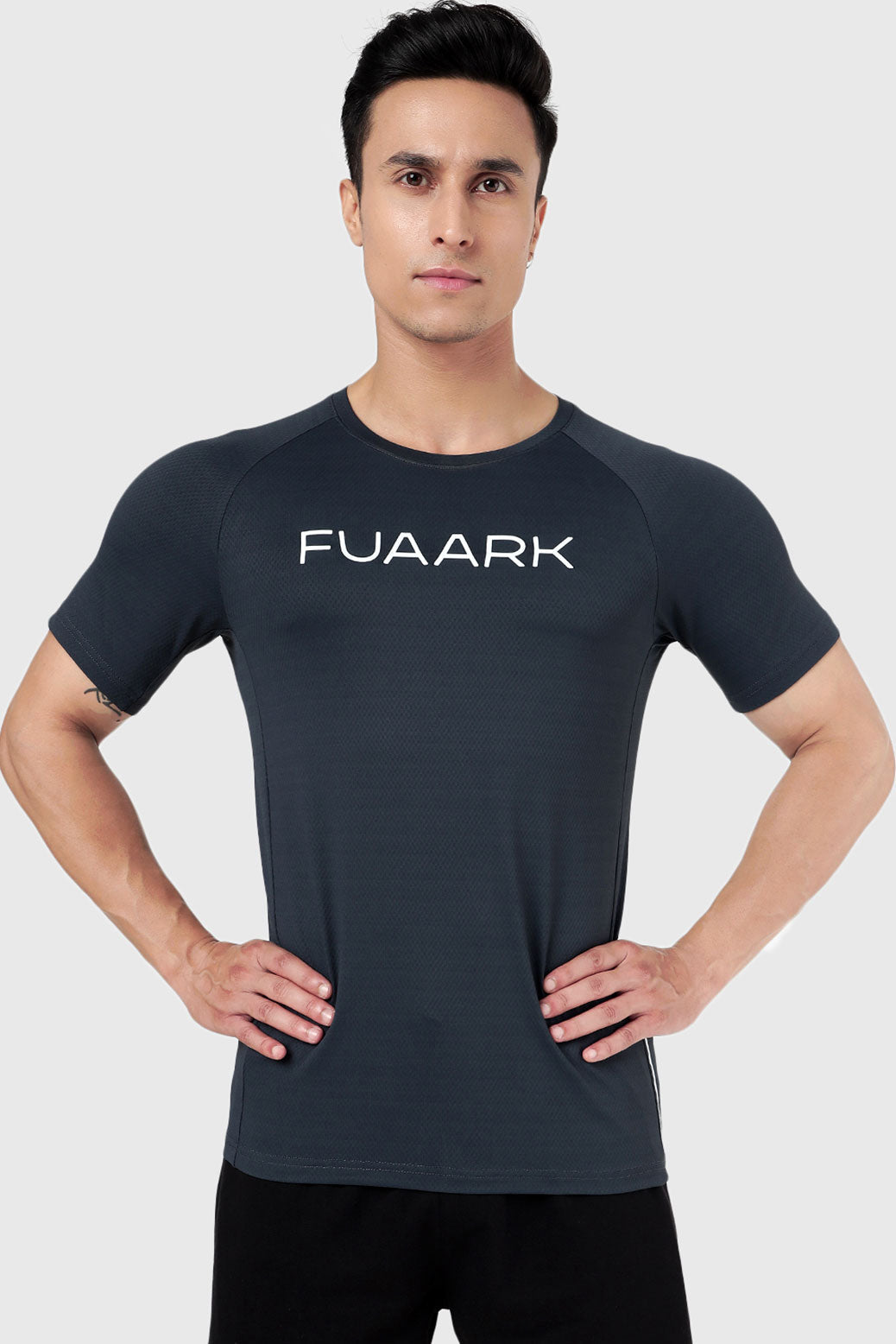 Aura Textured T-shirt Graphite