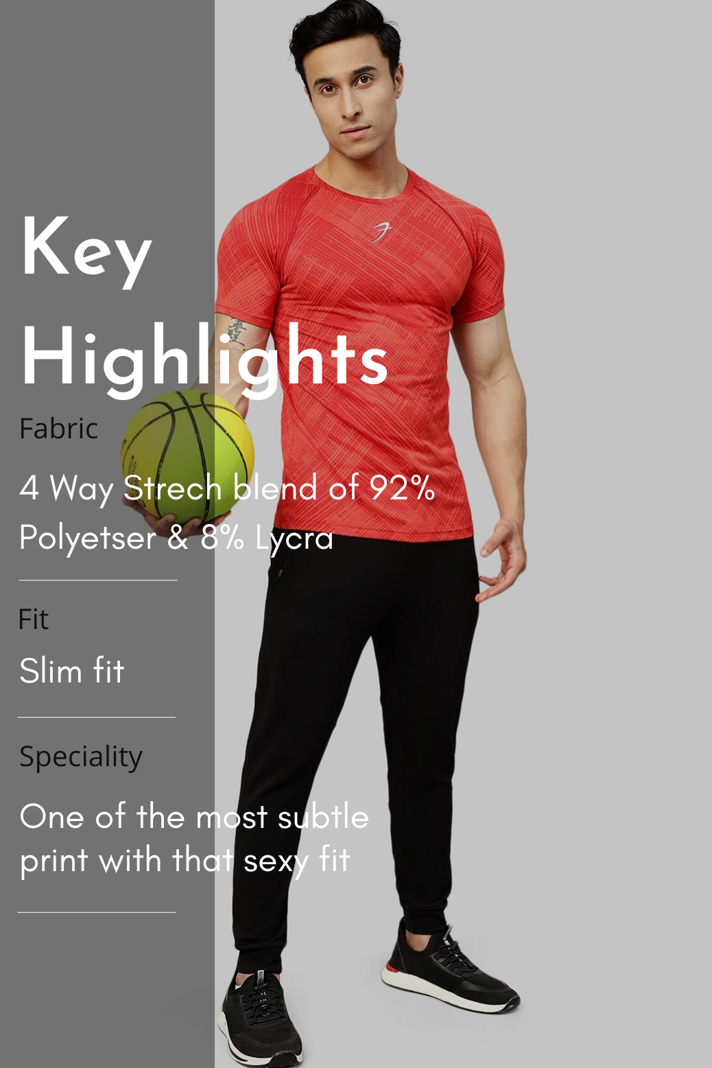 Ozone Jacquard T-shirt Red