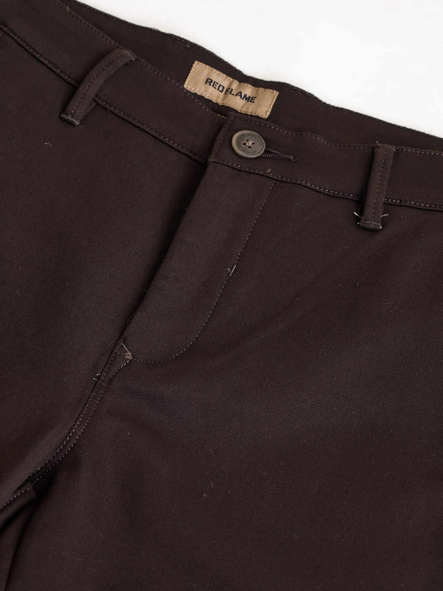 Brown Stretch Slim Fit Trouser