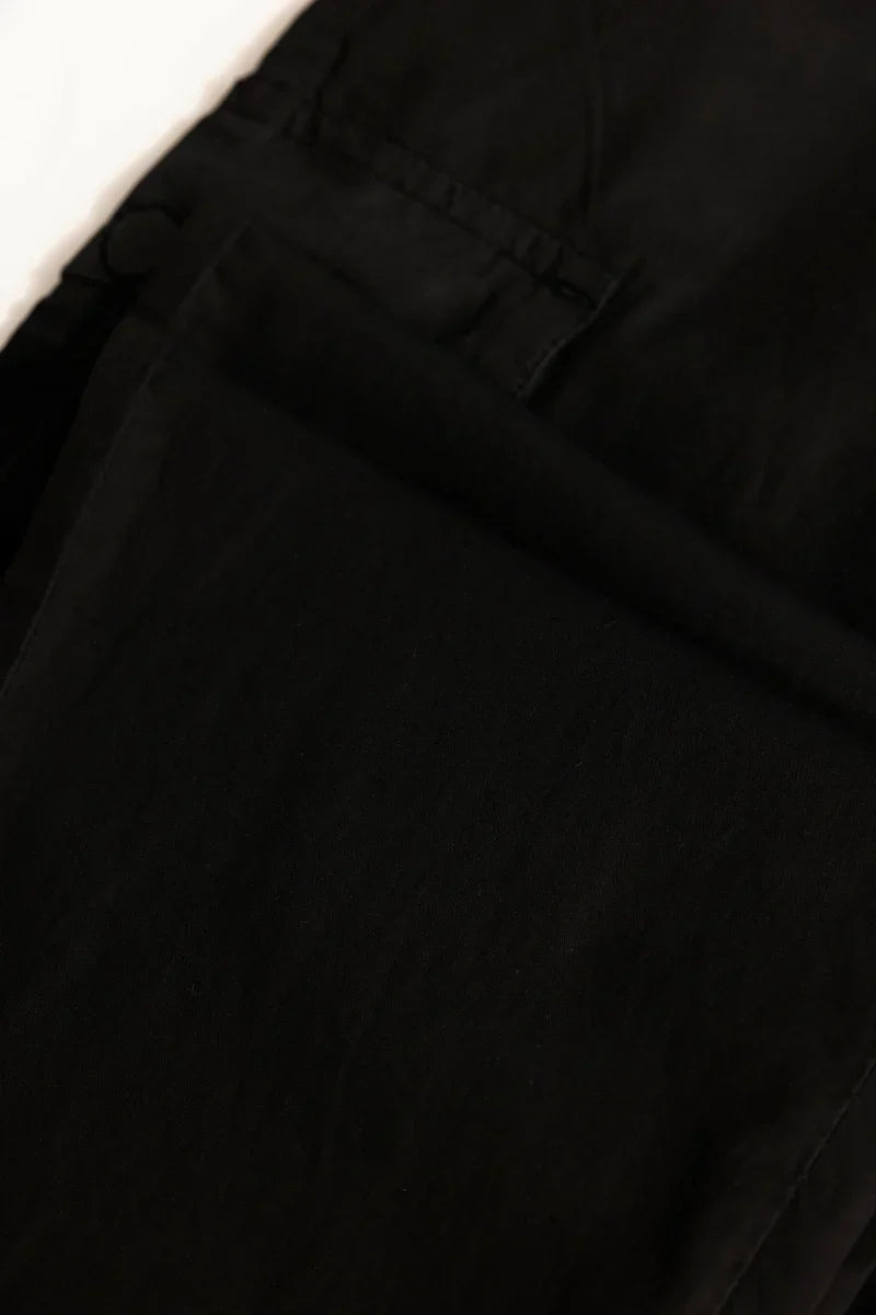 Black Relaxed Fit Cargo Pants