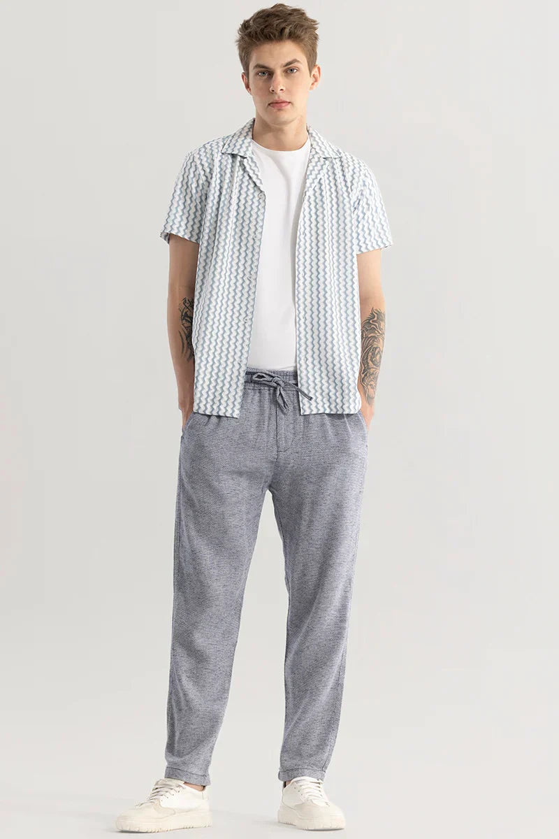 Comfylex Ash Grey Linen Blend Trouser