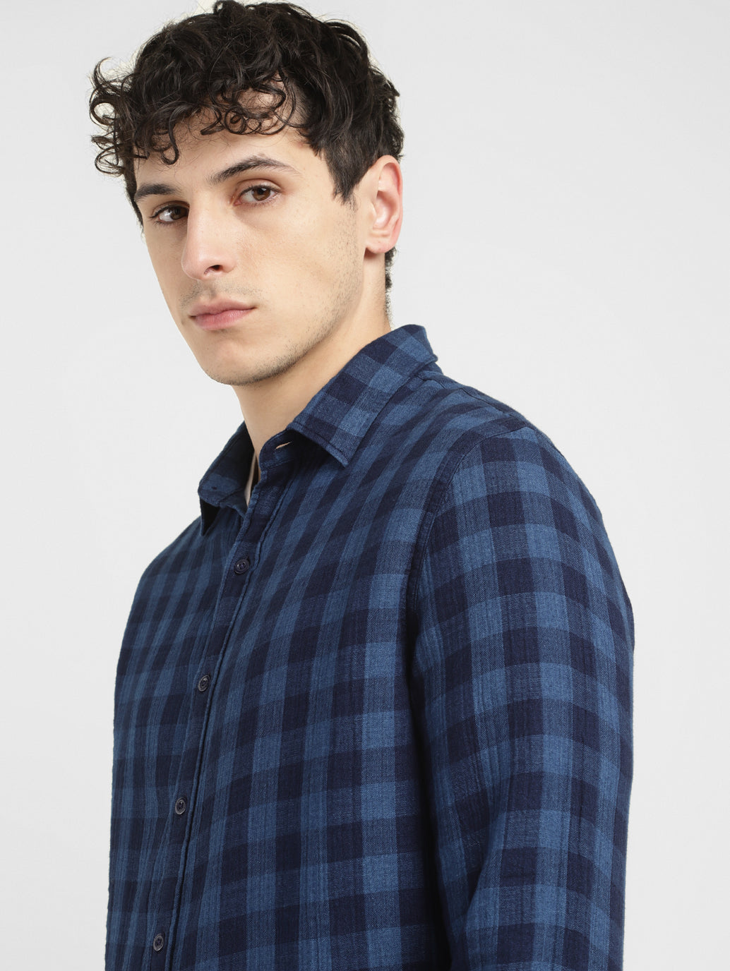 Men's Checkered Slim Fit  Shirt