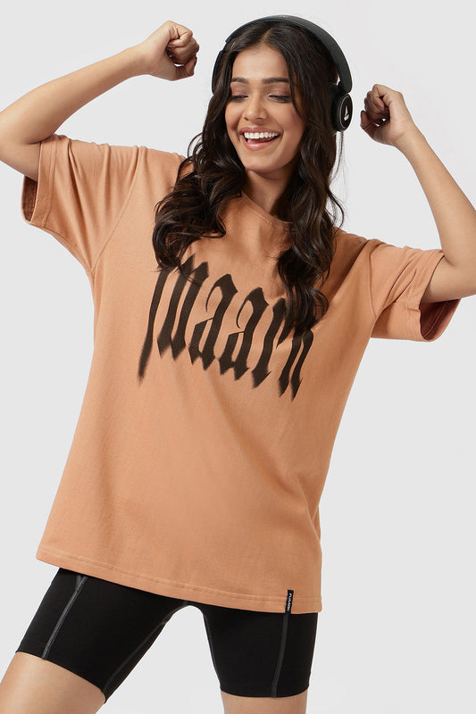 Blurred Oversized T-shirts Warm Beige