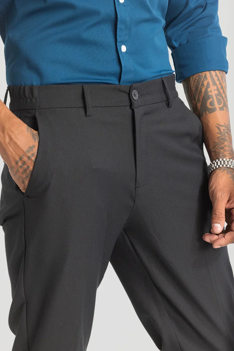 Charcoal Grey Slim Fit Stretch Trouser
