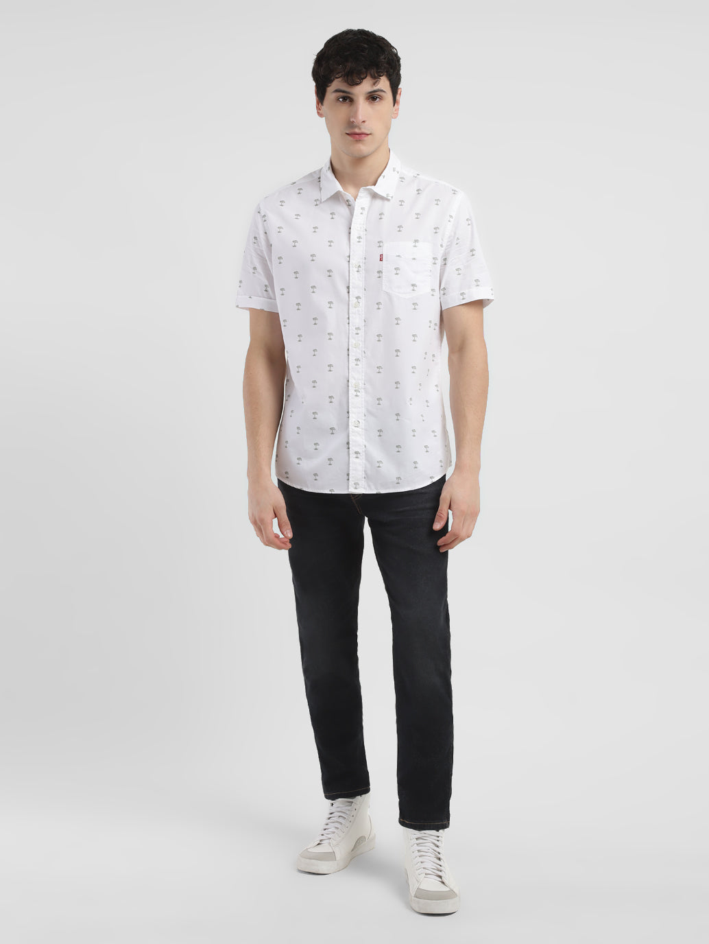 Men's All Over Printed Slim Fit Shirt