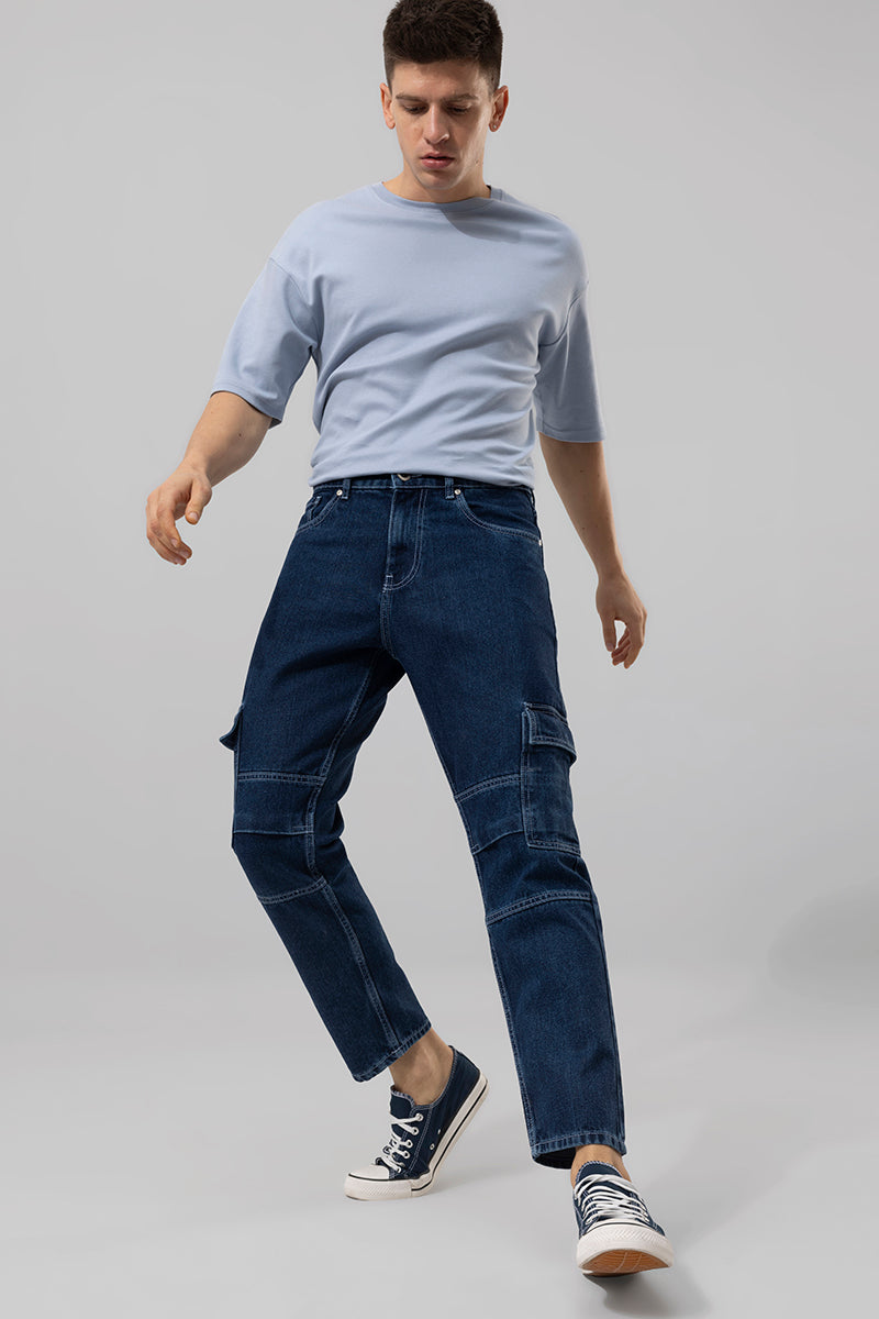 Buzzer Blue Cargo Baggy Jeans
