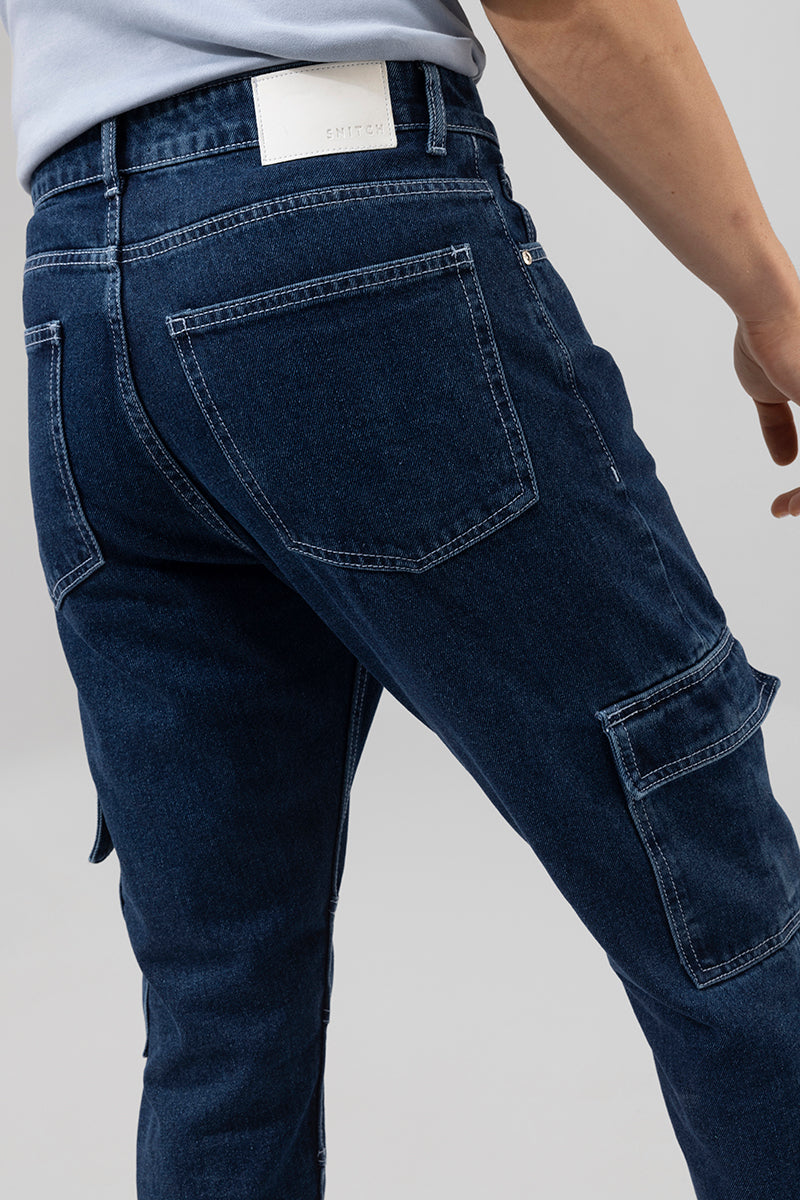 Buzzer Blue Cargo Baggy Jeans