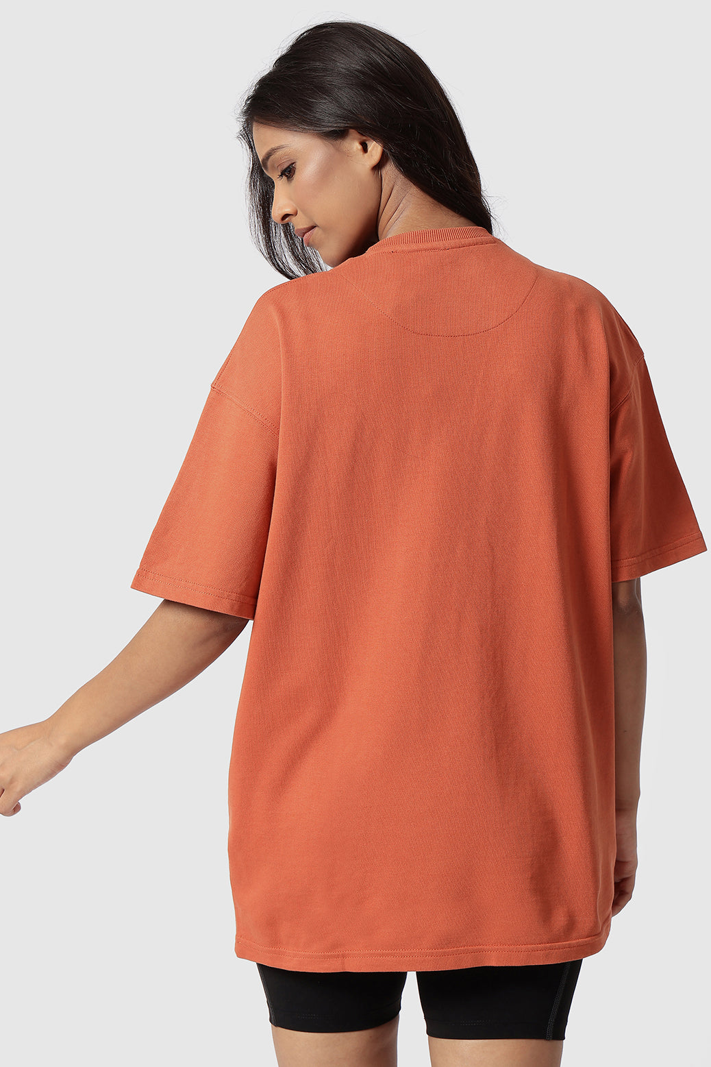 Blurred Oversized T-shirts Rust