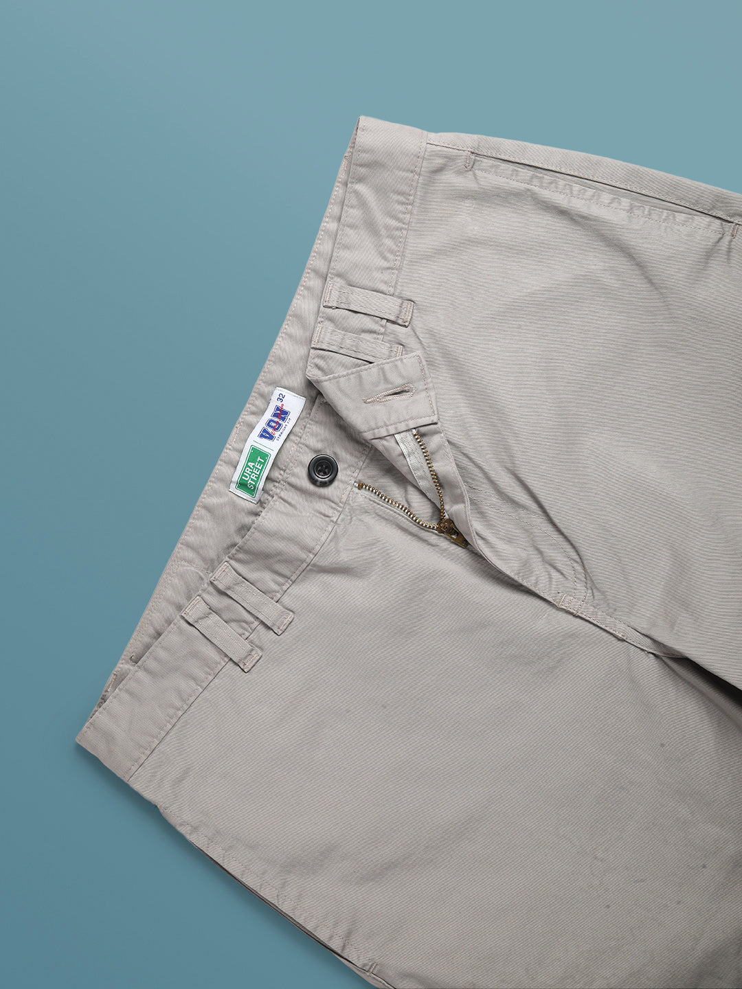 Men Silver Grey Straight Fit Chios