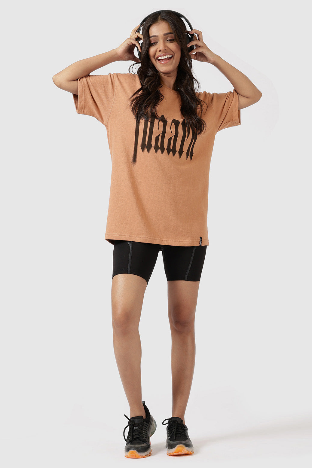 Blurred Oversized T-shirts Warm Beige