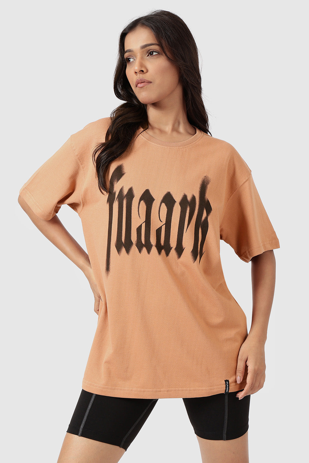 Blurred Oversized T-shirts Warm Beige