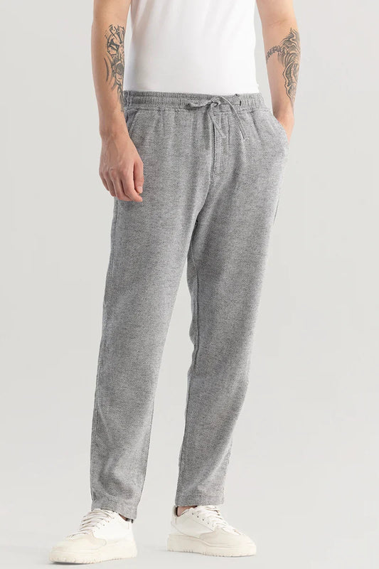 Comfylex Coin Grey Linen Blend Trouser