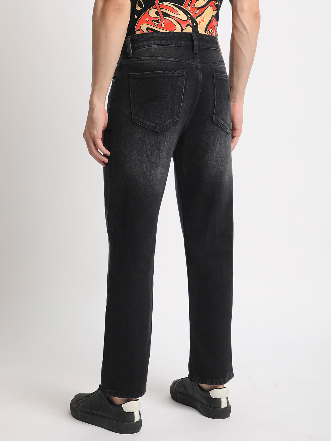 Men Relaxed Fit Lightly Faded Denim