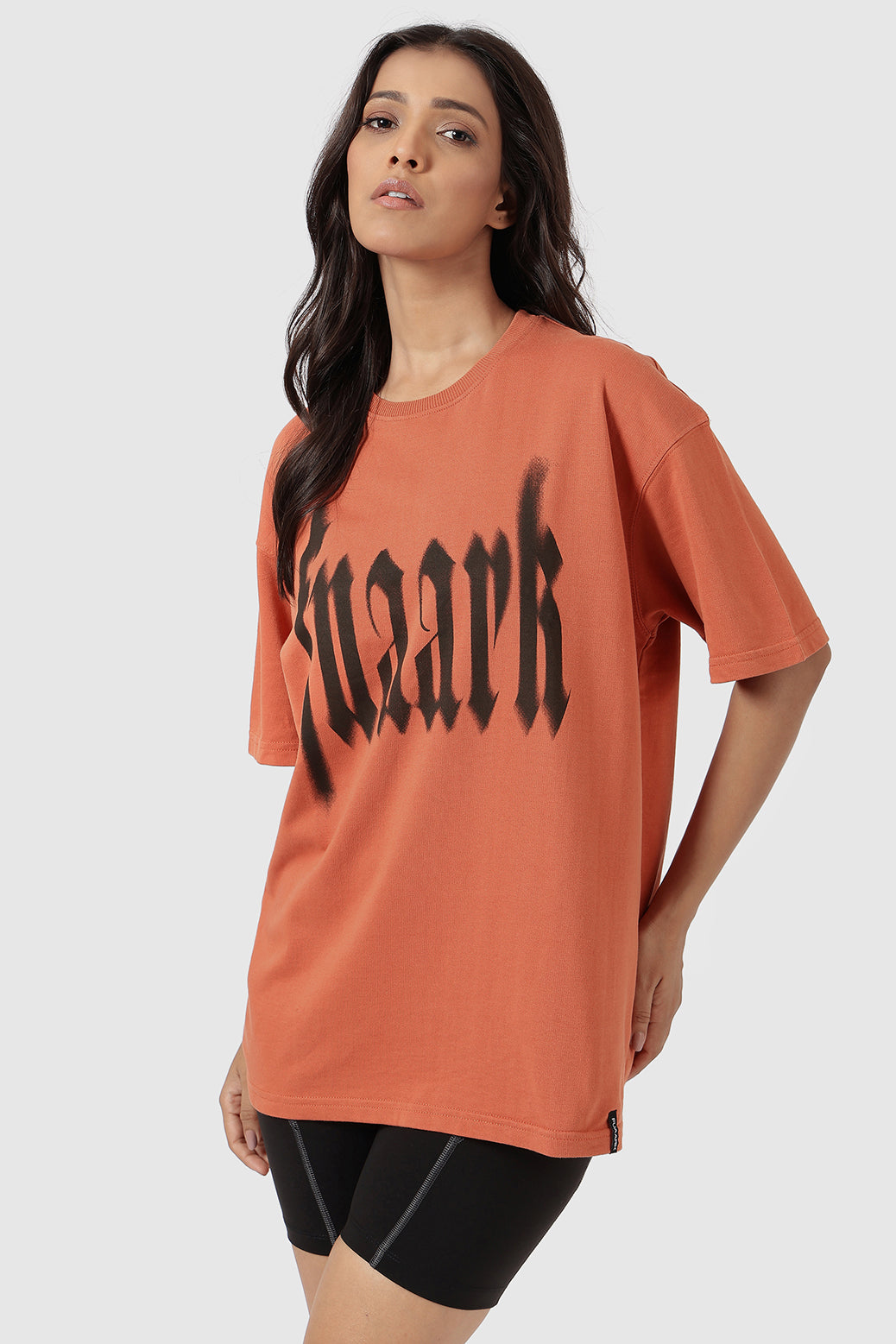 Blurred Oversized T-shirts Rust