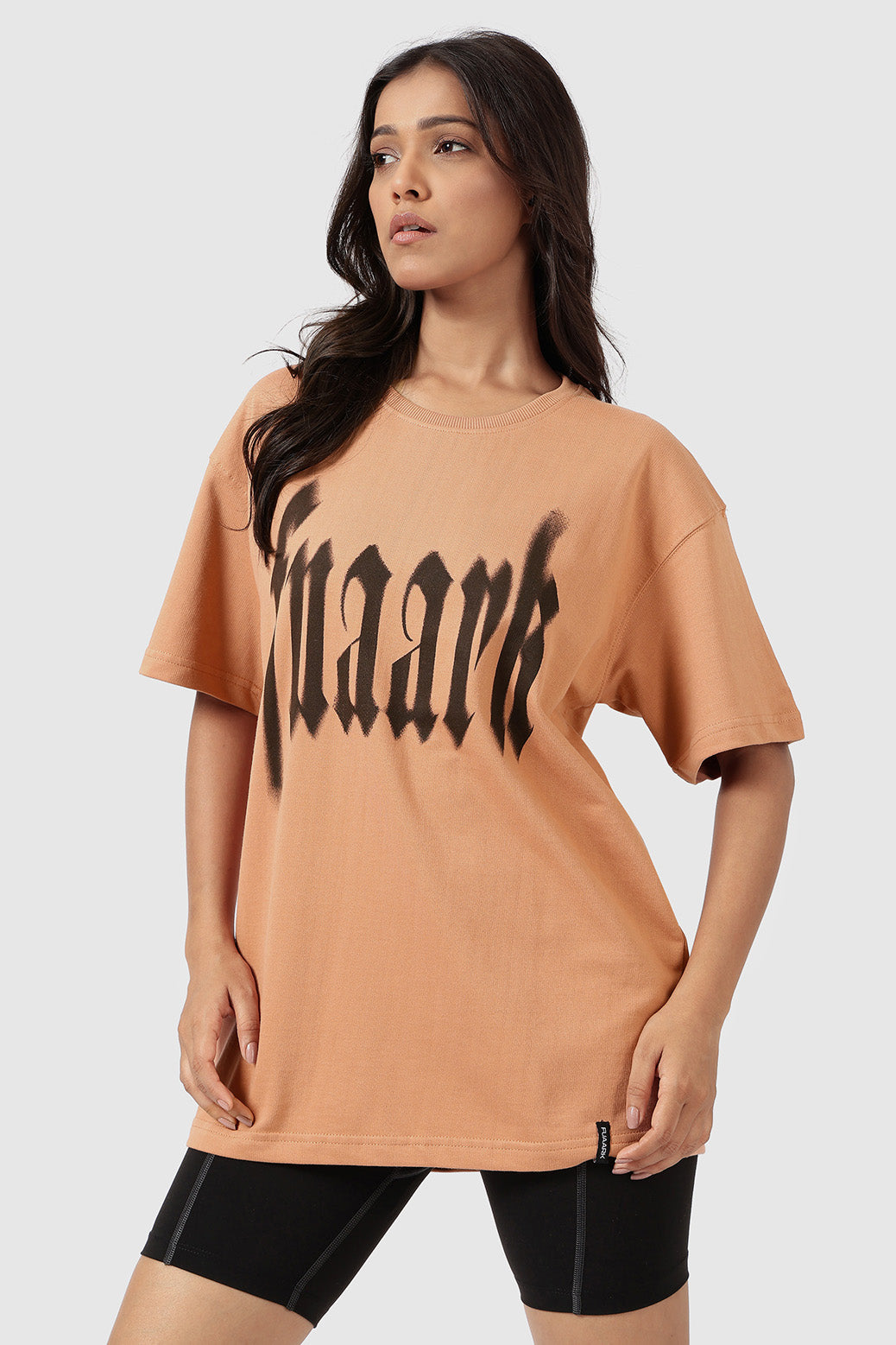 Blurred Oversized T-shirts Warm Beige