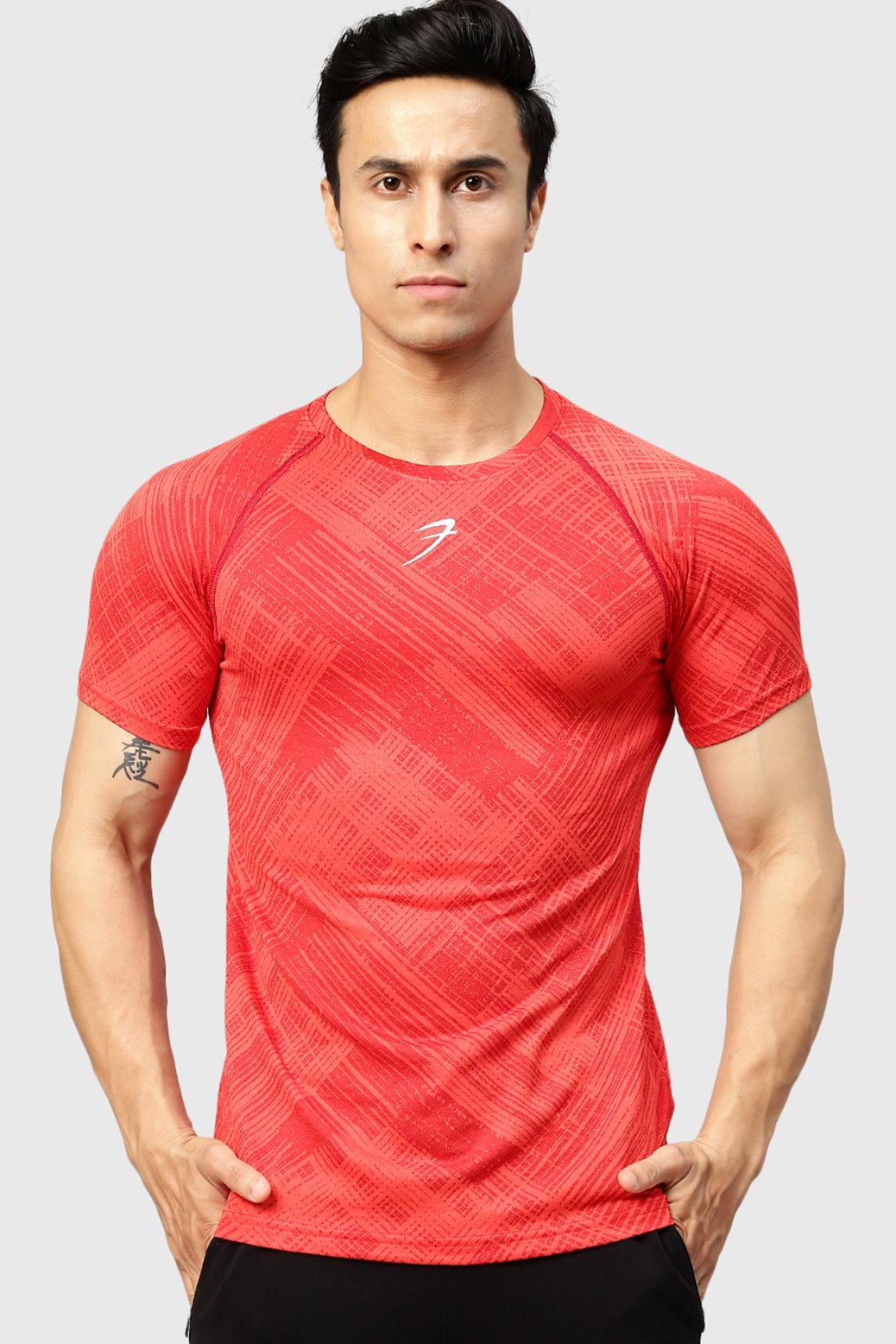 Ozone Jacquard T-shirt Red