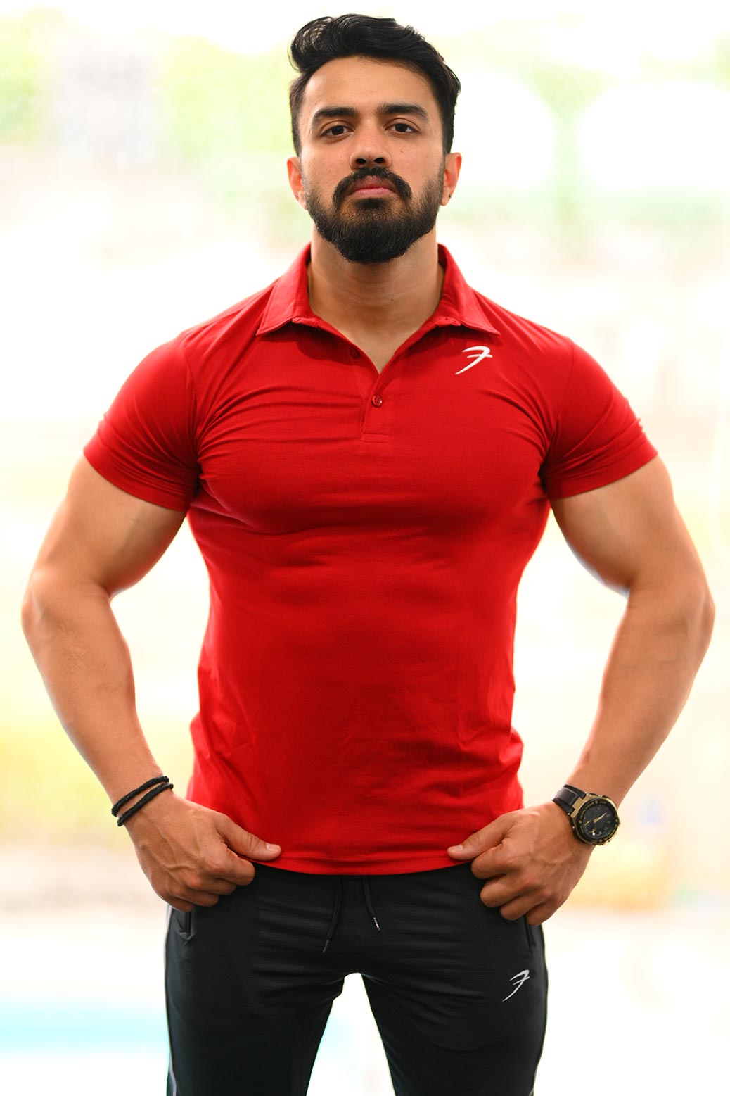 Polo T-shirt Maroon