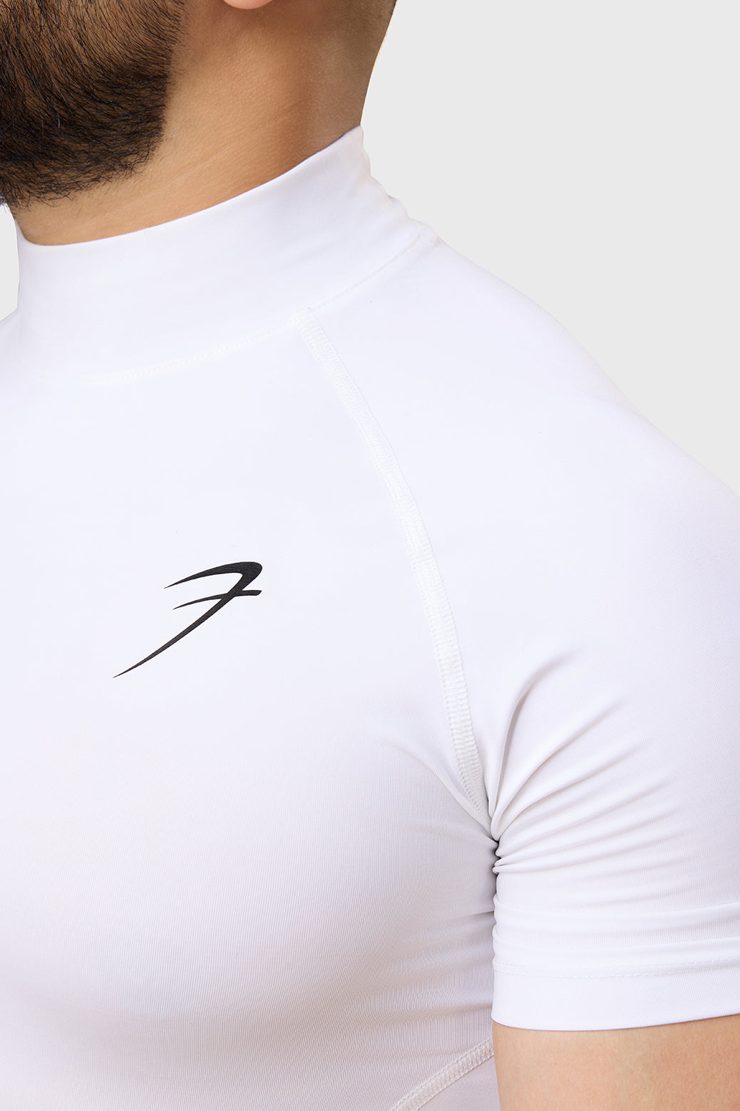 High Neck Compression T-shirt White