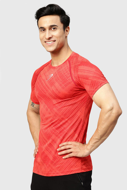 Ozone Jacquard T-shirt Red