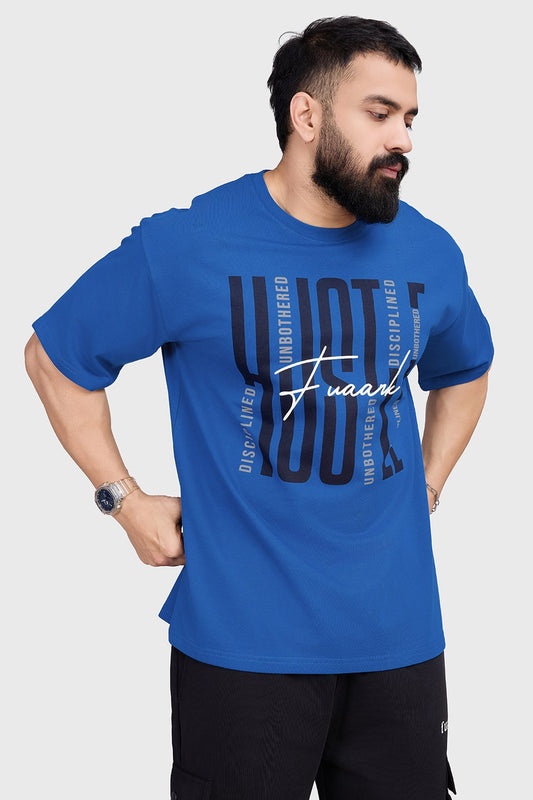 Hustle Oversized T-shirt Royal Blue