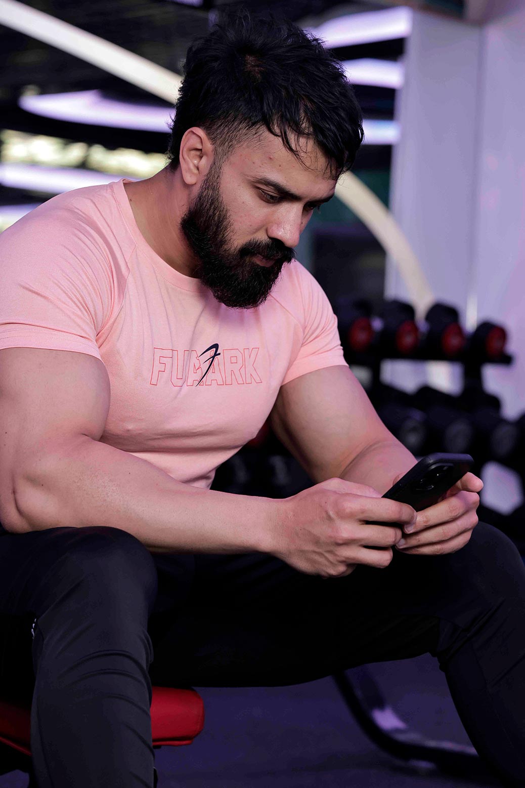 Bold Melange T-shirt Pink