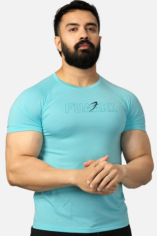 Bold Melange T-shirt Sky Blue