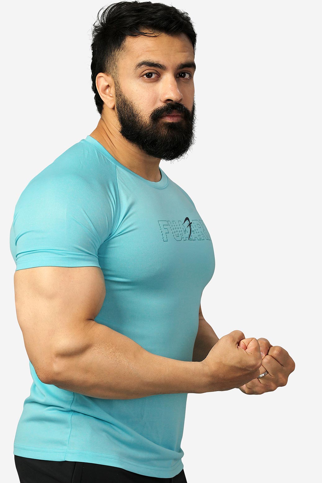Bold Melange T-shirt Sky Blue